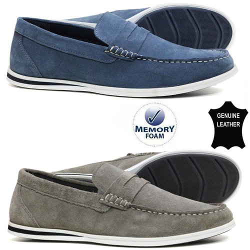 Mens leather slip walking - leather,