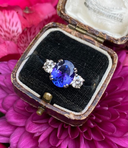 Tanzanite and diamond three - and,