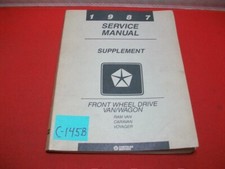 1987 CHRYSLER PLYMOUTH DODGE FWD VAN/WAGON SERVICE MANUAL SUPPLEMENT W/ UPDATES