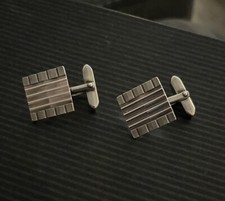 Vintage sterling silver W. Germany square cufflinks 12g