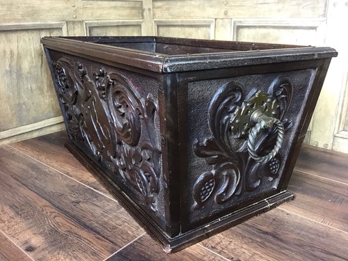 Antique carved wine cooler - carved, /