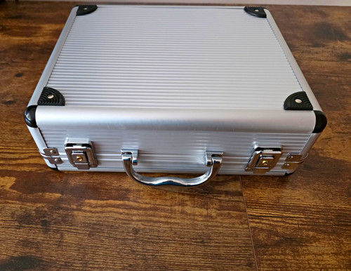 Silver aluminium hard case - silver,