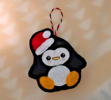 Felt Penguin in Santa hat Tree decoration Christmas Ornament