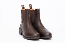 Gallop Elegence Leather Paddock Boots Horse Riding Short Boots, Black or Brown
