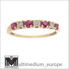 585 yellow gold ruby ring vintage 14ct gold stackable finger ring ruby