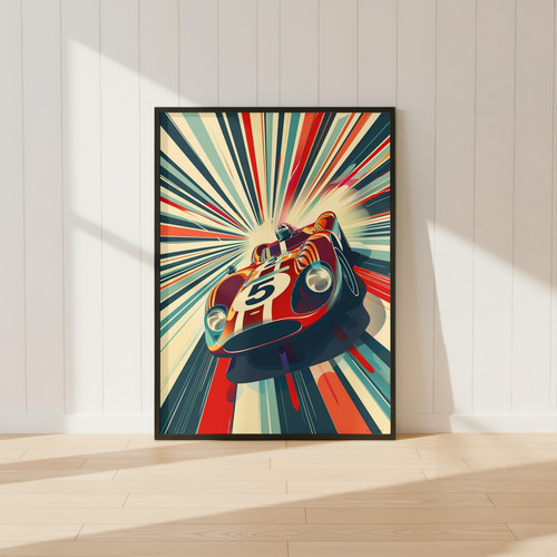 Retro sports race - retro, car