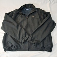 Fred Perry Jacket Mens XL Sportswear Full Zip Black Jacket Small Pull