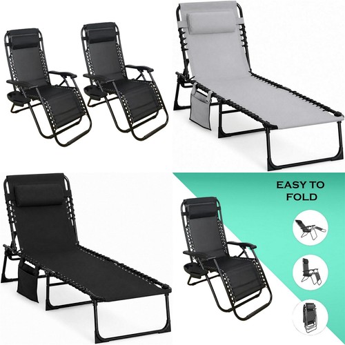 Folding sun lounger recliner - sun,