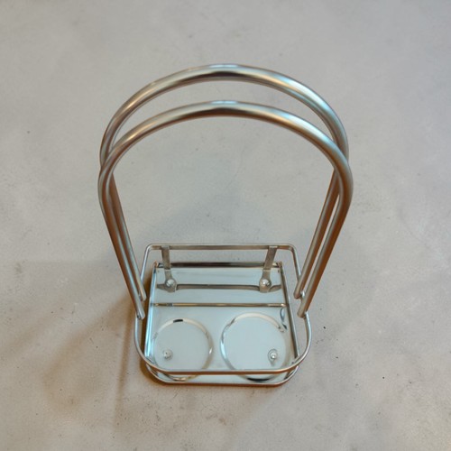 Chrome condiment caddy holder - chrome,