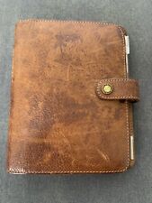 Vintage Mulberry Brown Leather Medium Organiser Filofax Notebook Agenda