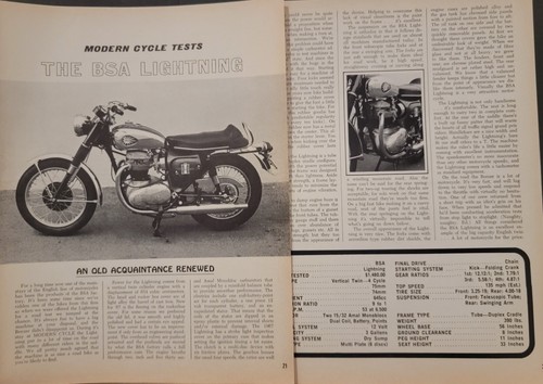 1967 bsa lightning - bsa, 3p