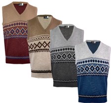 Mens Argyle V Neck Sleeveless