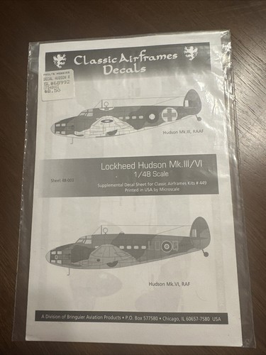 Classic airframes decals 48003 - decals,