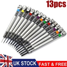 13Pack Metal 0.6-2.0mm Slotted Cross Screwdriver Set Watchmaker Repair Tool