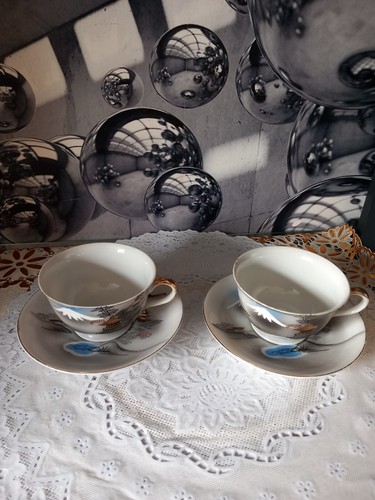 Vintage japanese saucers and - 2,