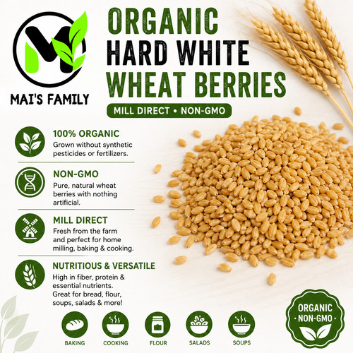 Organic hard white - white, wheat