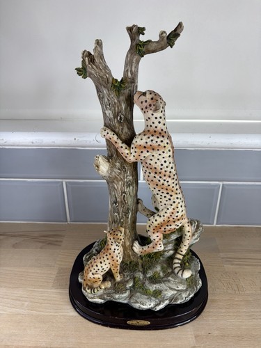Vintage leopard and cub - leopard,