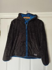 Boy's dark grey fluffy hooded fleecy jacket Age 11-12 yrs Gelert