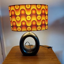60s 70s retro  Table Lamp & base  Lampshade  bedside Retro Funky 