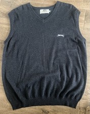 Used Men’s Slazenger Dark Grey Sleeveless Pullover/ Tank Top Size M, Casual/Golf