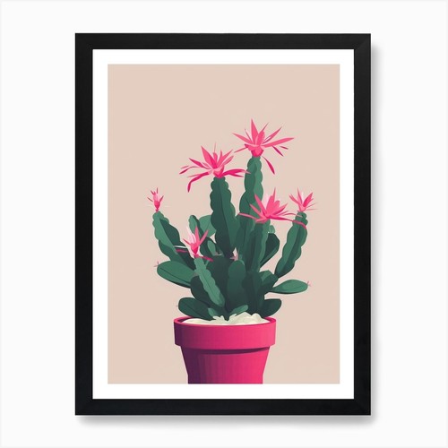 Easter cactus illustration - easter,