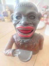 Antique Vintage Cast Iron Jolly Mechanical Money Bank Box