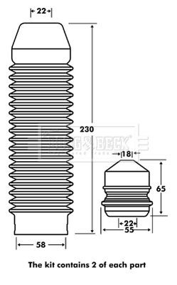 Borg beck bpk7078 shock - borg,