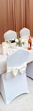 White Chair Covers Wedding Polyester Spandex Stretch Removable Wedding Banquet