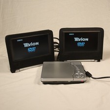 Tevion TWS704 2 WORKING Screens Portable DVD Player (Faulty) Cases Bag Chargers