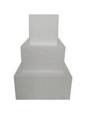 Cake Dummy STACKS Square SETS of THREE - 4" to 12" - 3" or 4" Depth Sugarcraft