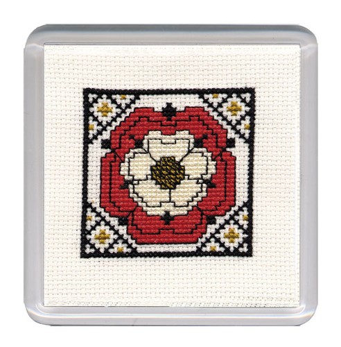 Tudor rose coaster - tudor, cross