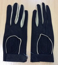 Unworn Vintage Deadstock  Pittards Black Leather Backless Driving Gloves 8