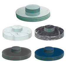 12pc Round Glass Placemats &