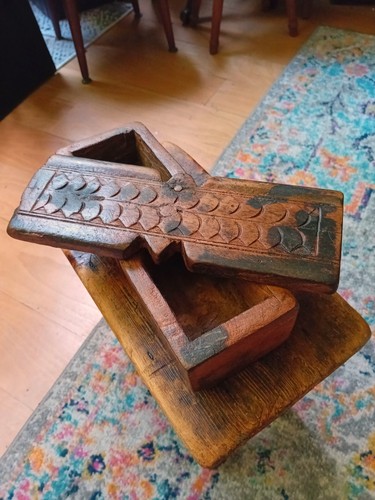 Vintage rustic hand - rustic, carved