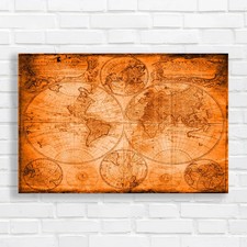 The Old Vintage Map Orange