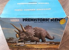 AURORA 1973 RARE VINTAGE PREHISTORIC SCENES 3 HORNED DINOSAUR USED READ LISTING.