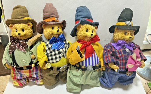 Vintage bears resin heads - x, 4