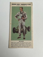 Jim Clark Shredded Wheat Champions Of Sport Card Series Rare!