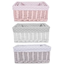 Wickerfield  Wicker Storage Baskets with Removable Lining Gift Hampers