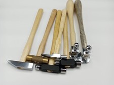 Set of 7 Hammers - Brass, Ballpeen, Chasing, Watch, Rivet Hammers
