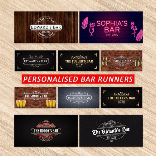 Personalised bar runner - personalised, any