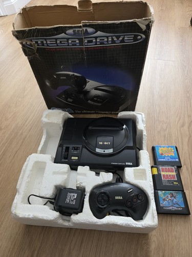 Sega mega drive black console - mega,