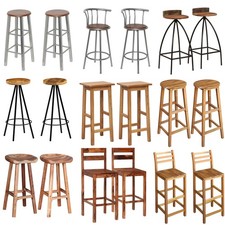 2pcs Industrial Bar Stools