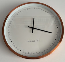 Wall Clock Copper Colour Metal
