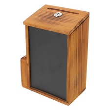  Wall Mounted Post Box: Rustic Wooden Letter Holder with Locking Slot -