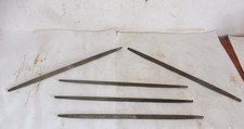 FOUND 5 VINTAGE DOUBLE ENDED TRIANGLEFILES STUBBS .NICHOLSON 5 X 180MM
