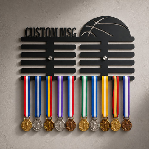 Basketball medal holder - basketball,