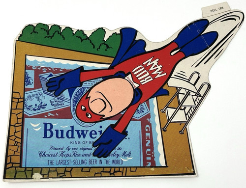1970s budweiser budman sticker - 1970s,