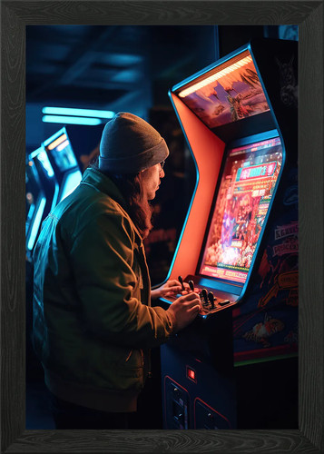 Real arcade gaming framed wall - gaming,