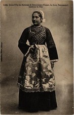 Old postcard young girl